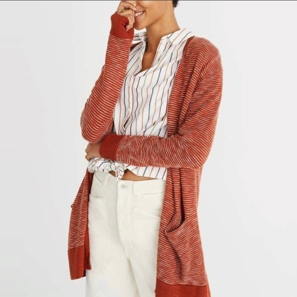 Madewell Summer Ryder Stripe Cardigan - Picture 1 of 9